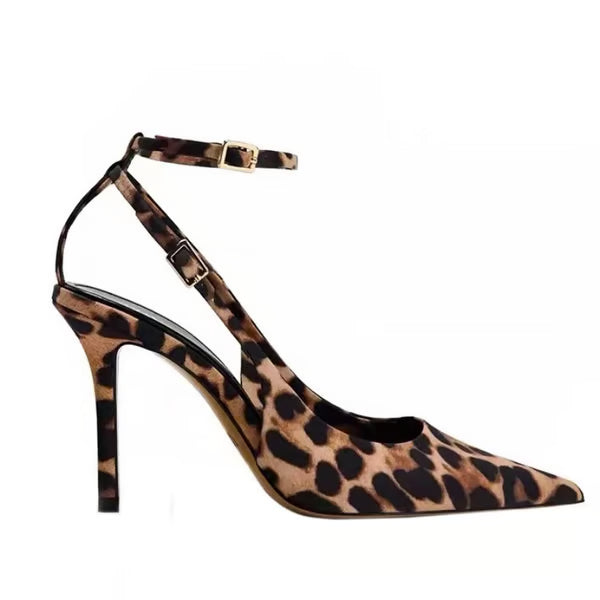Leopard print high heels