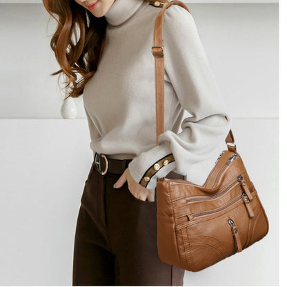 Multiple zippers Multiple pockets Multiple colors |Fashionable & Versatile Crossbody Bag