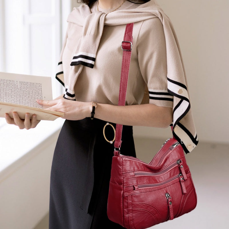 Multiple zippers Multiple pockets Multiple colors |Fashionable & Versatile Crossbody Bag