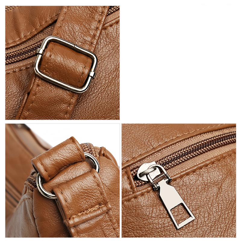Multiple zippers Multiple pockets Multiple colors |Fashionable & Versatile Crossbody Bag
