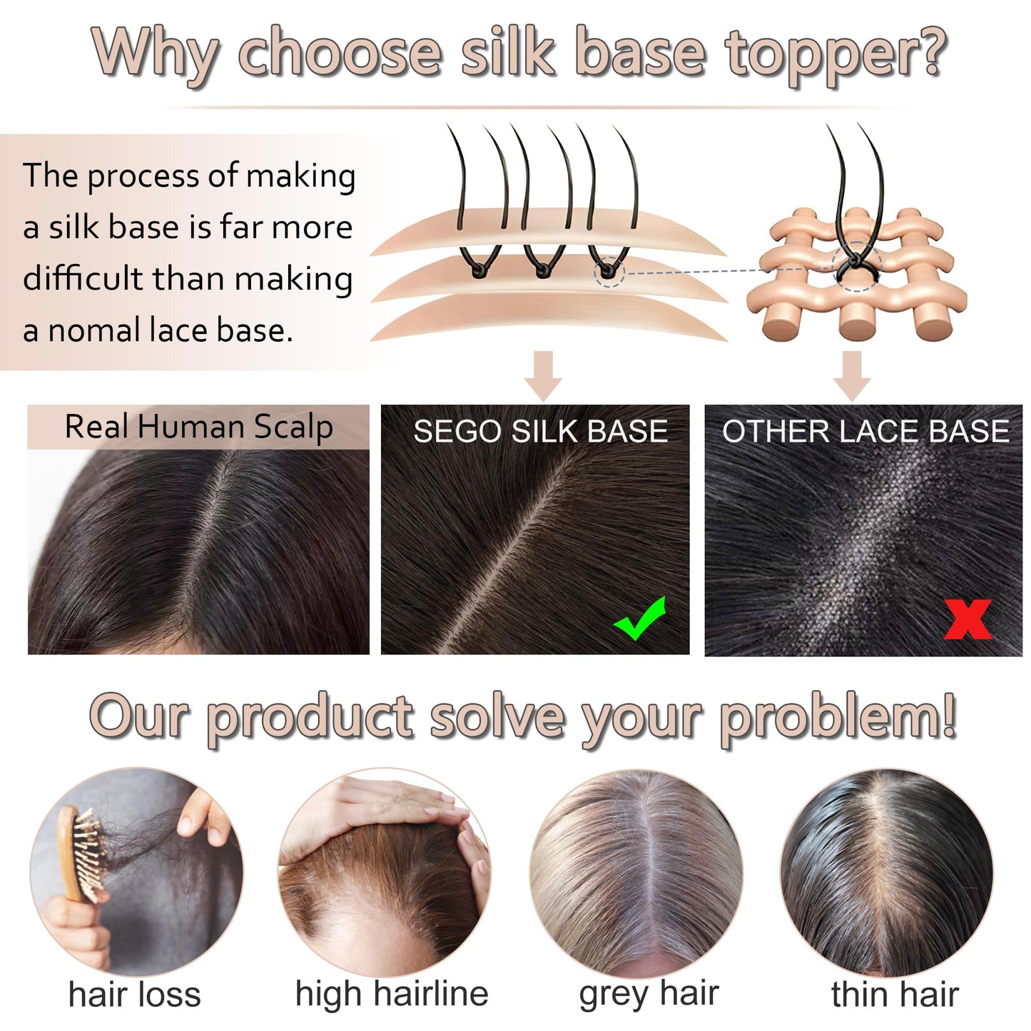 Silk Base Hair Topper