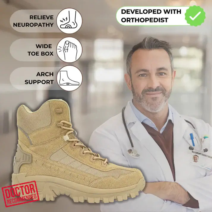 Orthopedic Work Boots – Waterproof. Anti-Slip & Anti-Sprain