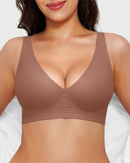 Seamless Deep V Push Up Wireless Bra 3.0