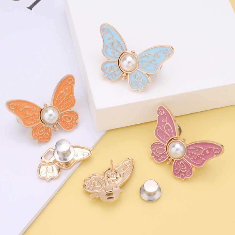 Butterfly-Shaped Metal Waist Clip (6 piece)