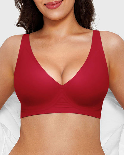 Seamless Deep V Push Up Wireless Bra 3.0