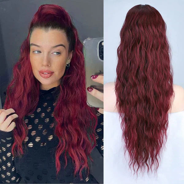 Curly Wavy Frizzy Hair Extension with Ponytail